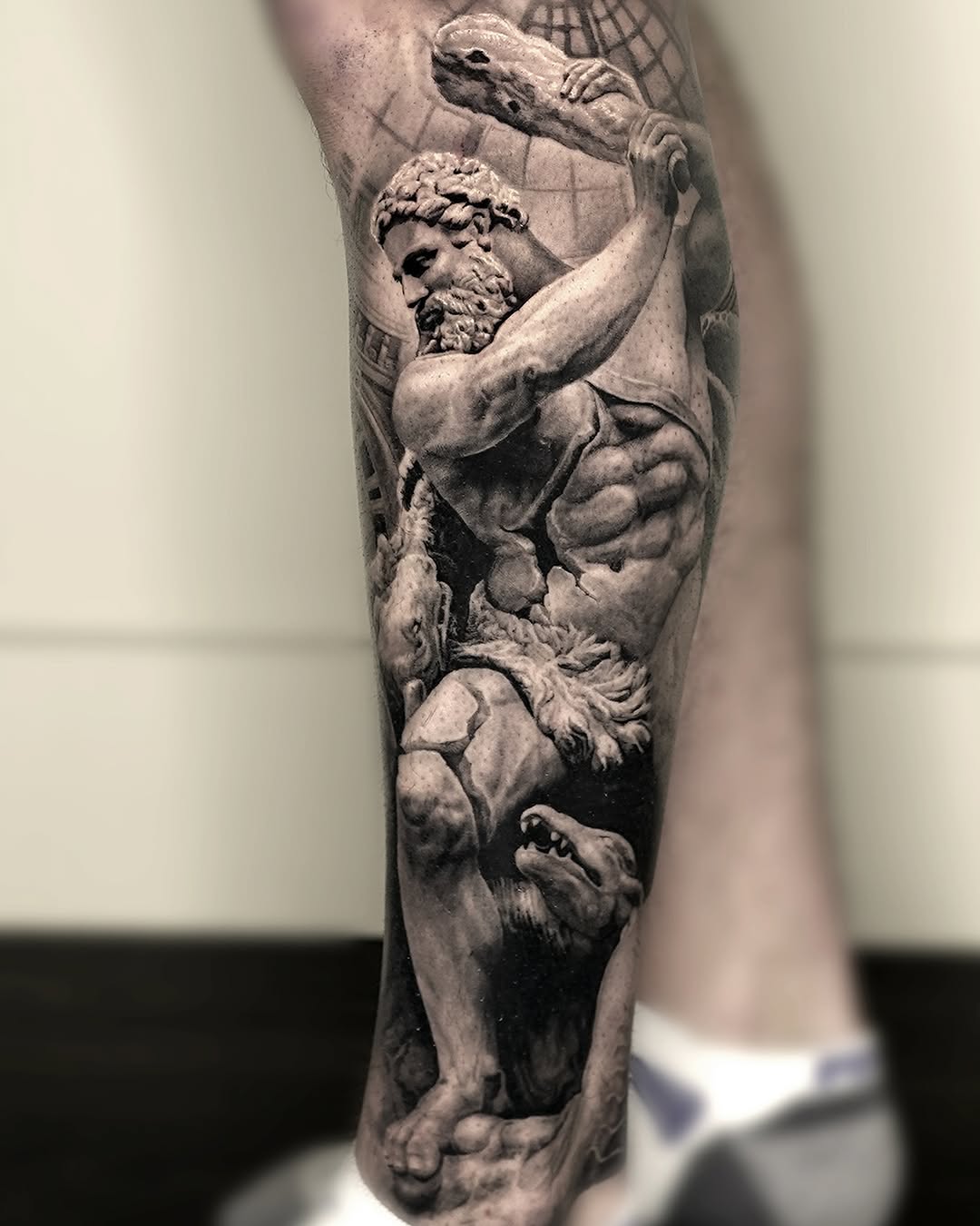 Tattoo by @umzii__tattoo β realism, black_and_grey