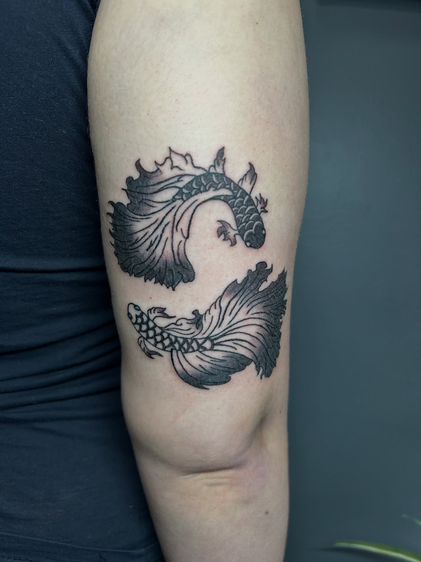 Tattoo by @dokkaebi_ink — black_and_grey