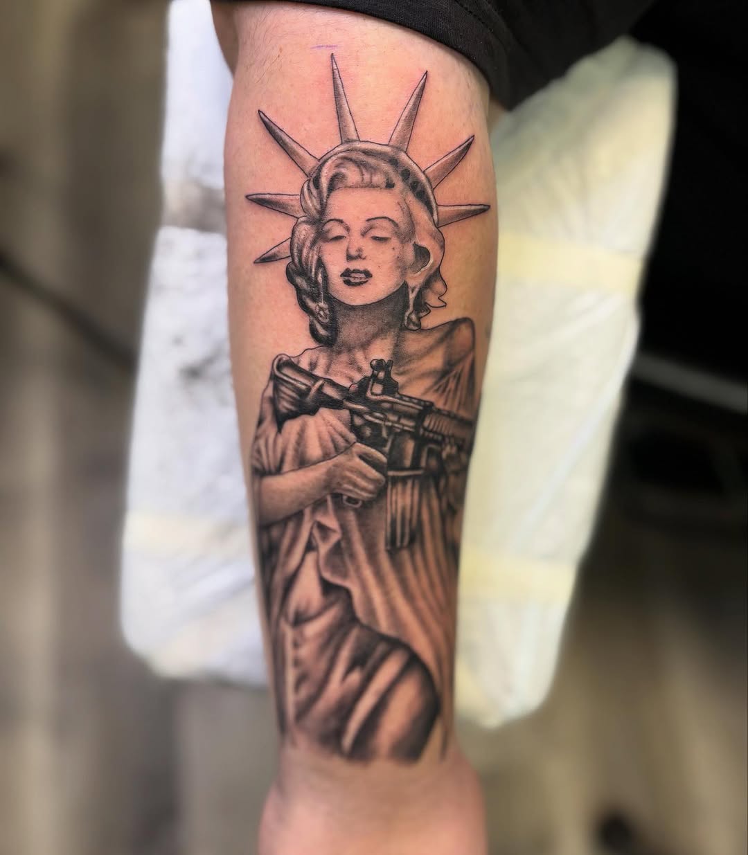 Tattoo by @bromintocheese — realism, black_and_grey