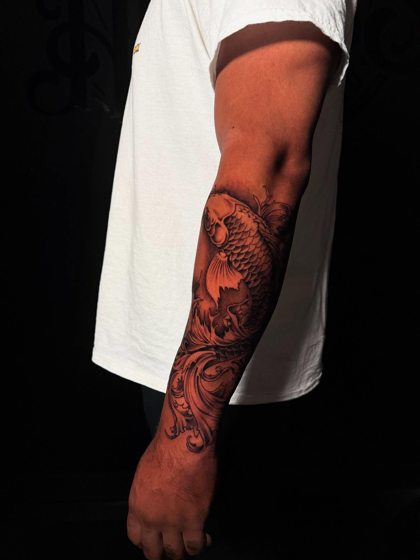Tattoo by @inkedbyscratch — black_and_grey