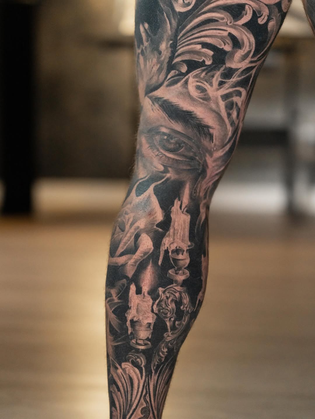 Tattoo by @nogarolli_tattoo — black_and_grey, realism
