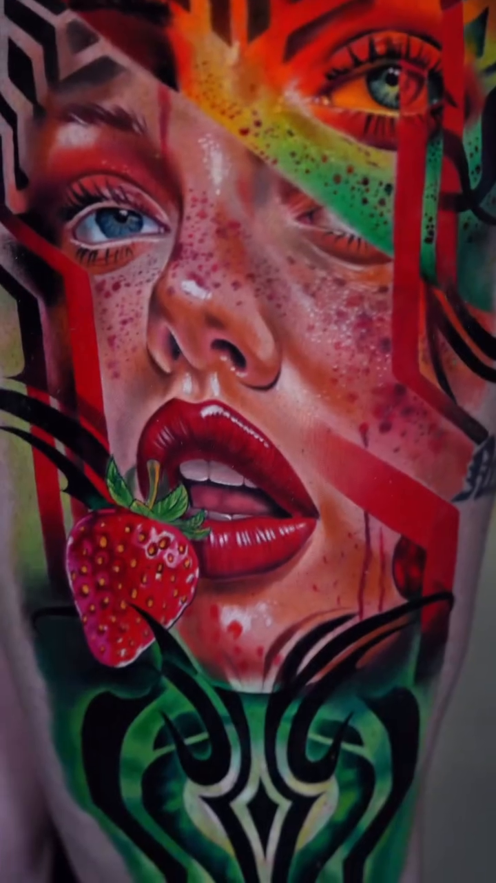 Tattoo by @yohandri_tat2 — realism, trash_polka