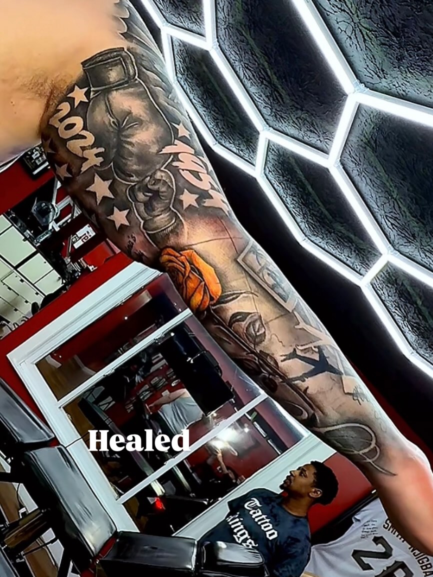 Basketball player realism tattoo on the forearm by Tatt2T (T King)