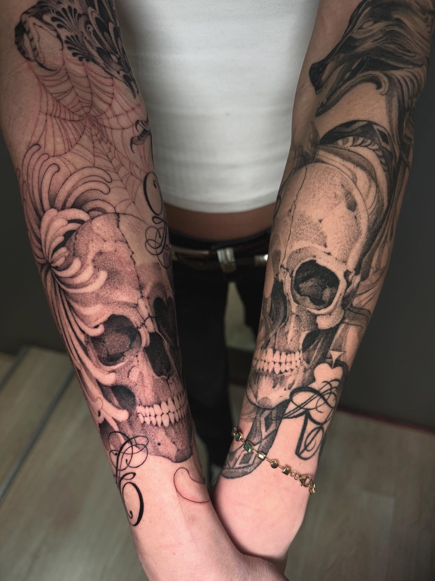 Tattoo by @blacklambx — black_and_grey, realism