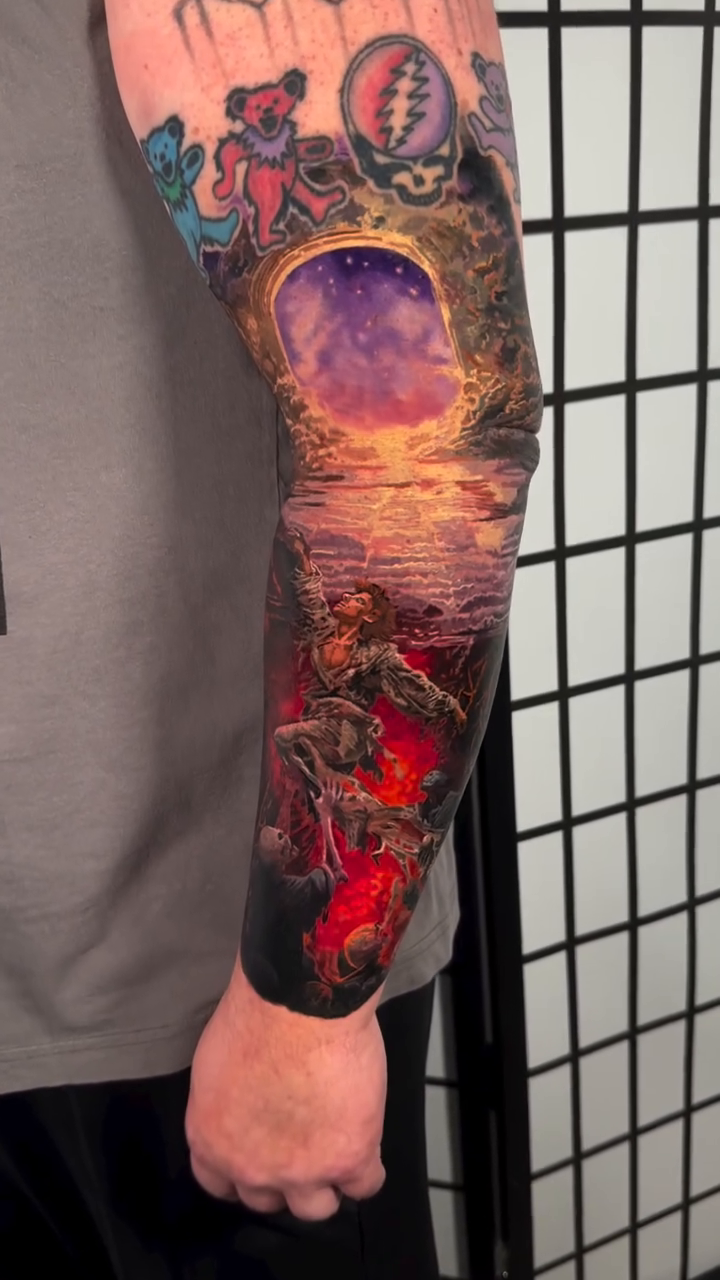 Tattoo by @calebwhitetattoos — realism, trash_polka