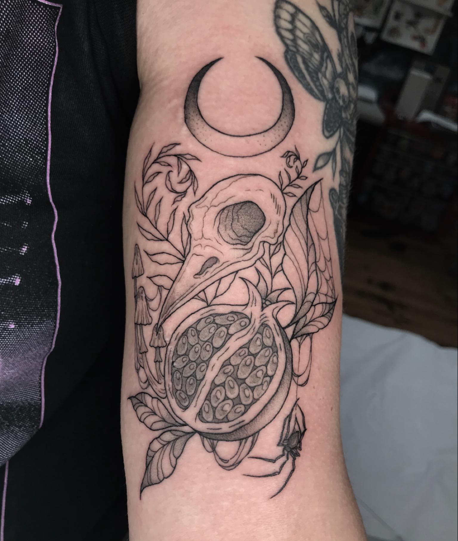 Tattoo by @raineydaytattoos — black_and_grey, realism