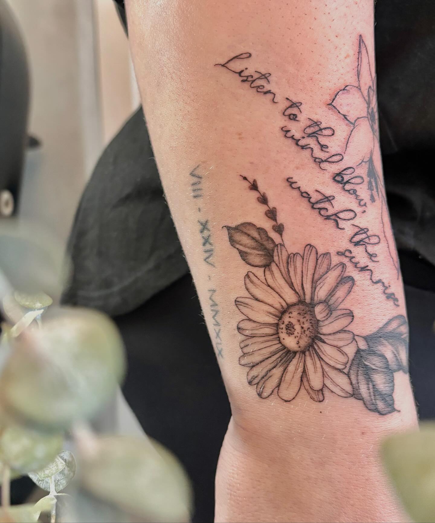 Tattoo by @persephoneink_ — black_and_grey
