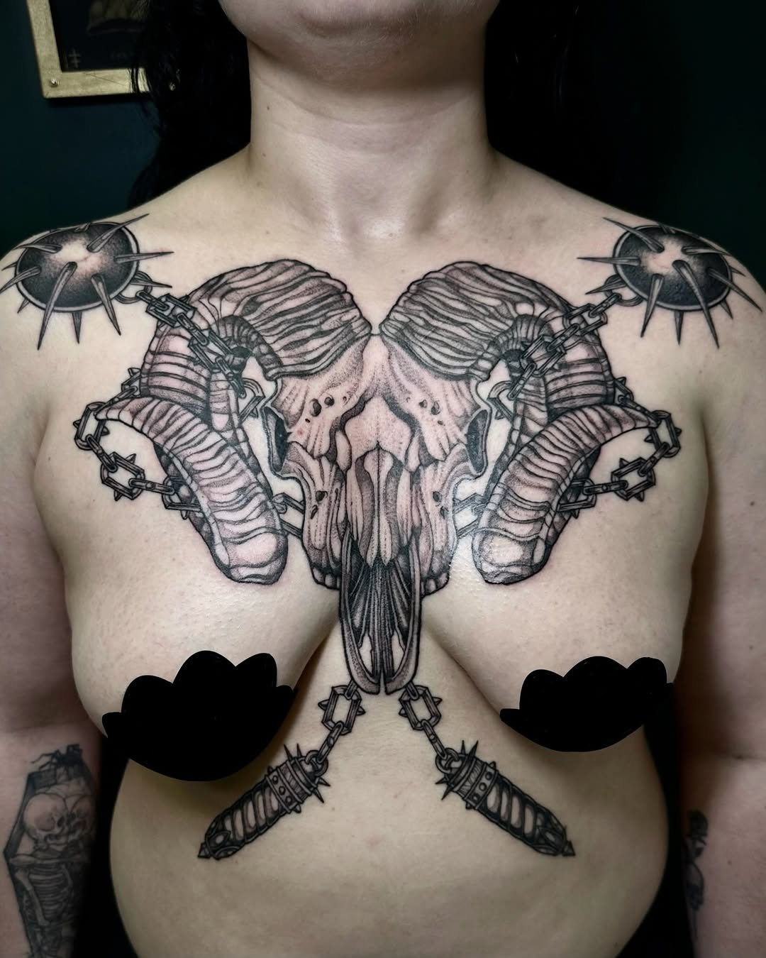 Tattoo by @racheltruskotattoos — black_and_grey, realism