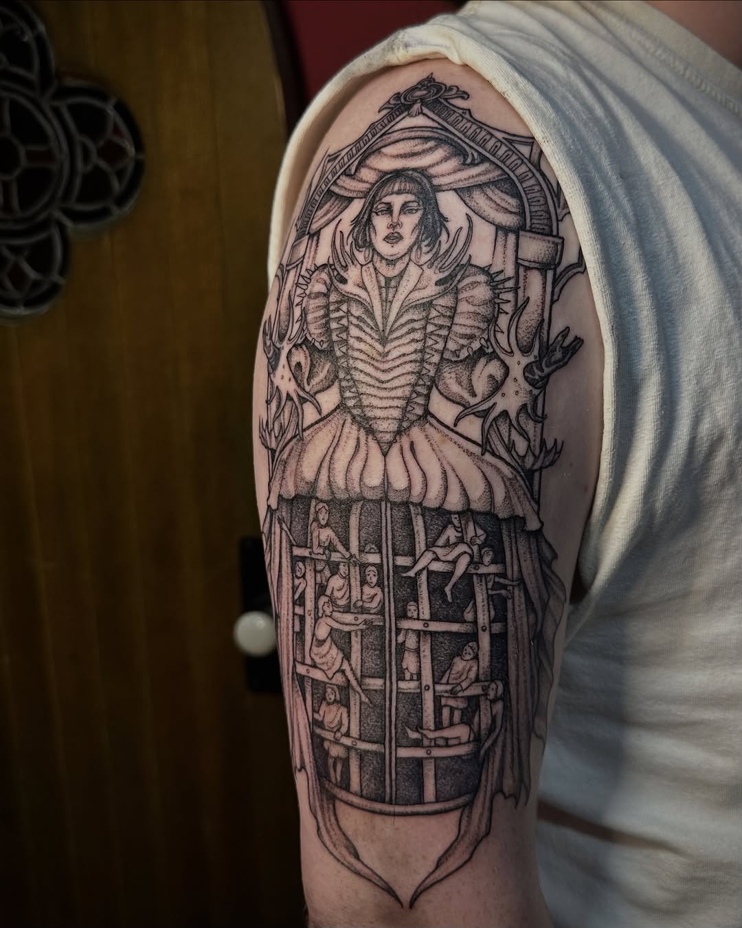 Tattoo by @racheltruskotattoos — black_and_grey, illustrative