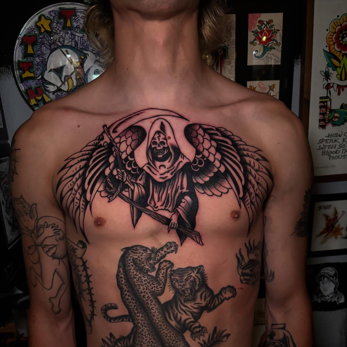 Tattoo by @stepdantattoo — american_traditional, black_and_grey