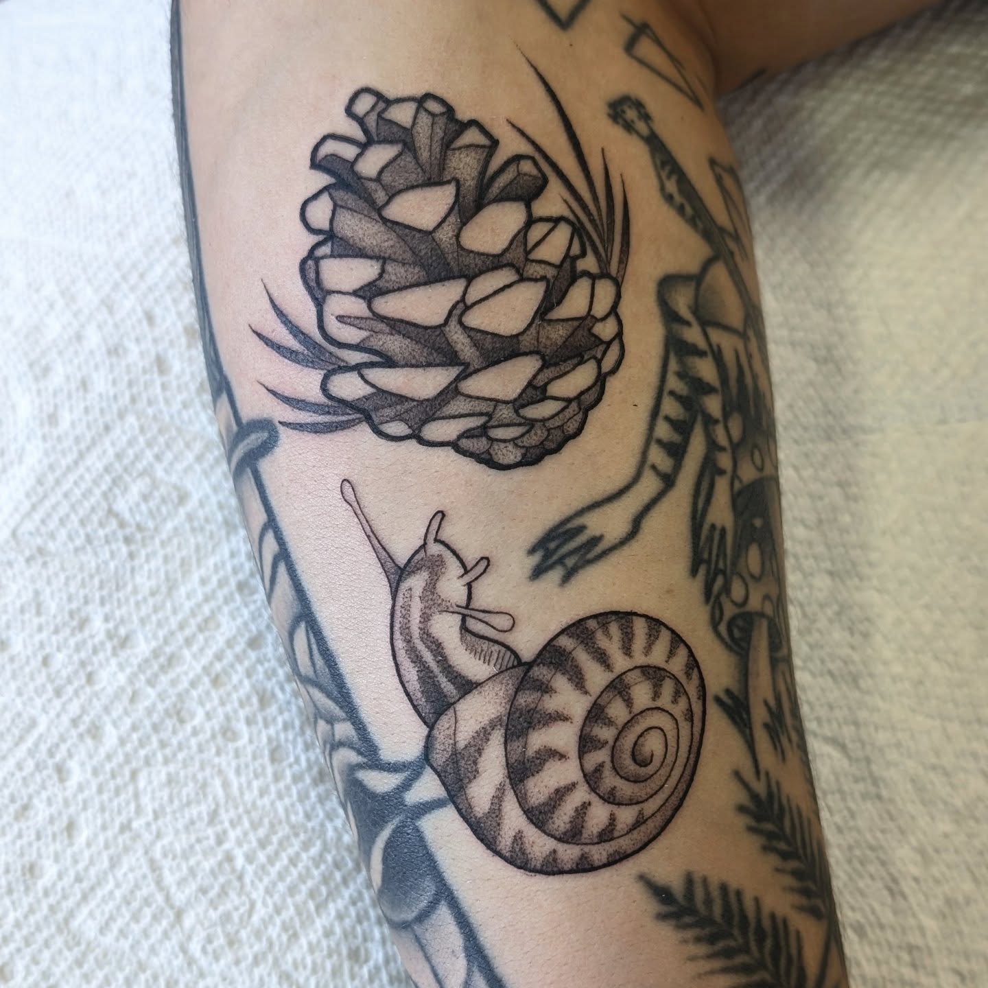 Tattoo by @spritesup β dotwork, black_and_grey