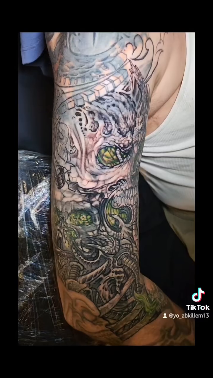 Tattoo by @abkillem13 — dark_realism, black_and_grey