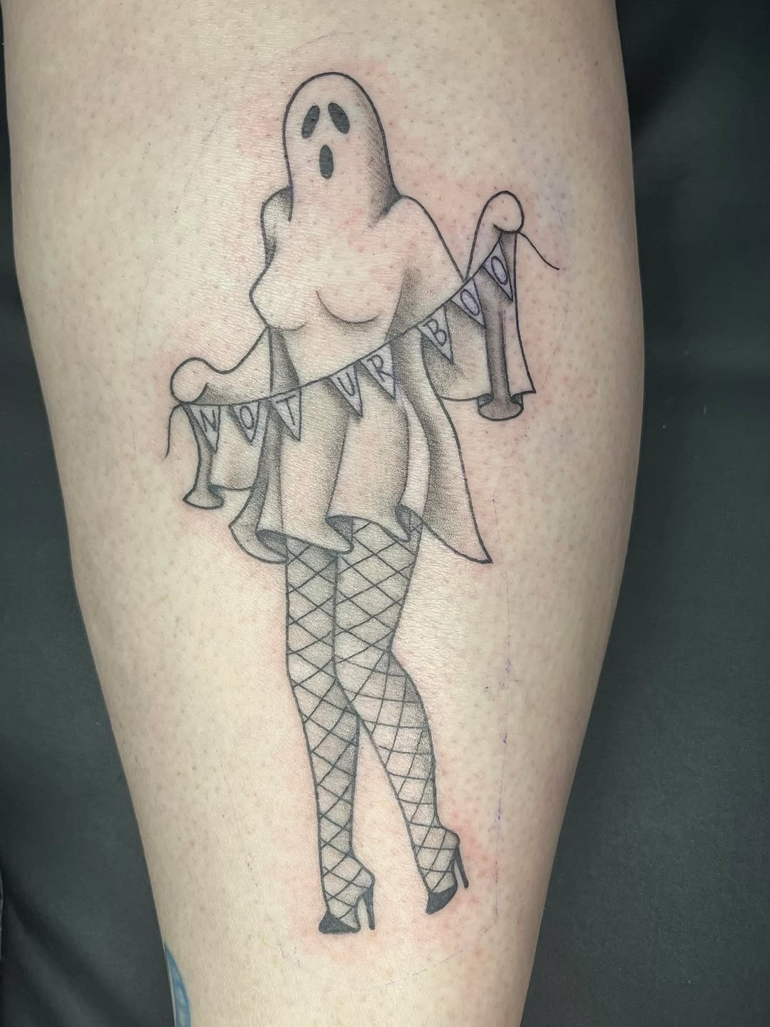 Tattoo by @sageandsintattoo — black_and_grey, new_school