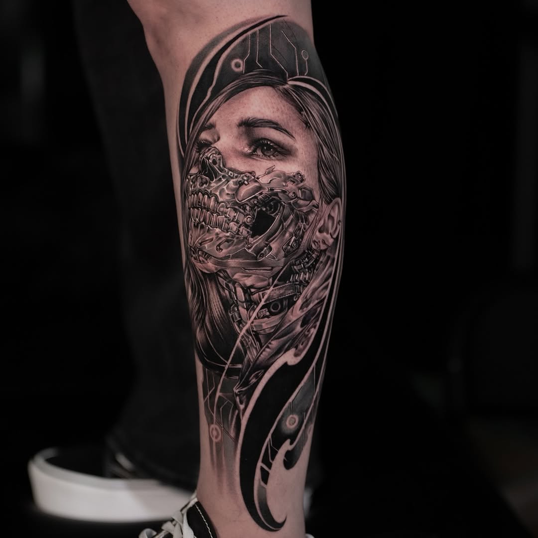 Tattoo by @andretattoostx β realism, black_and_grey
