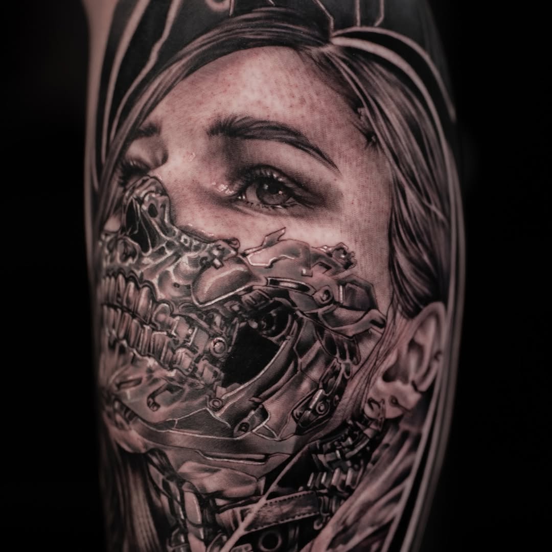 Tattoo by @andretattoostx β realism, black_and_grey