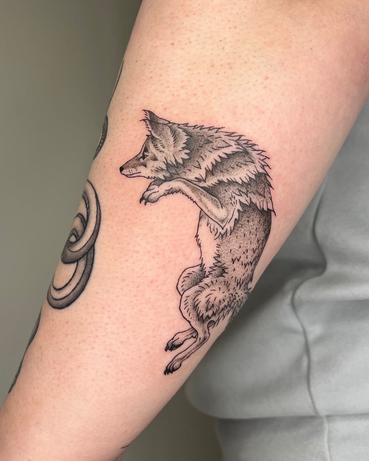 Tattoo by @siltyloamtattoo — dotwork, realism