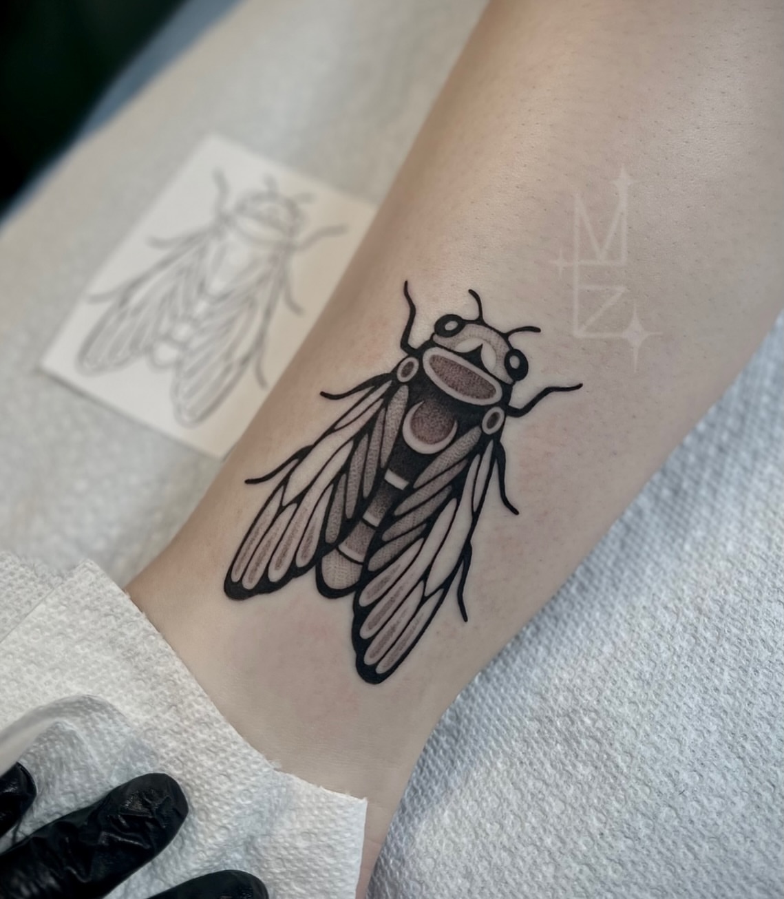 Tattoo by @maya_zink — black_and_grey