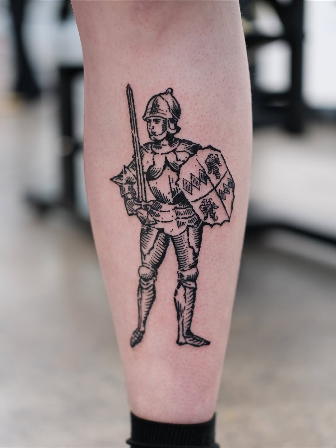 Tattoo by @florawoodcut — illustrative, black_and_grey