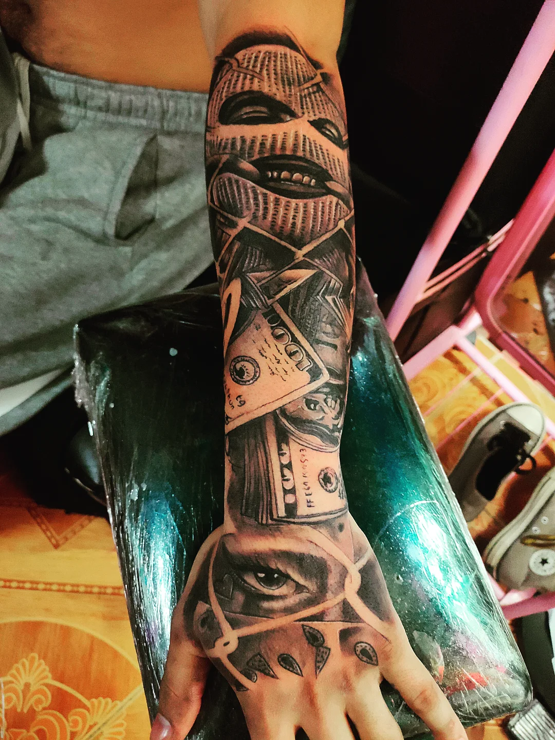 Tattoo by @r_a_tattoo — black_and_grey, realism