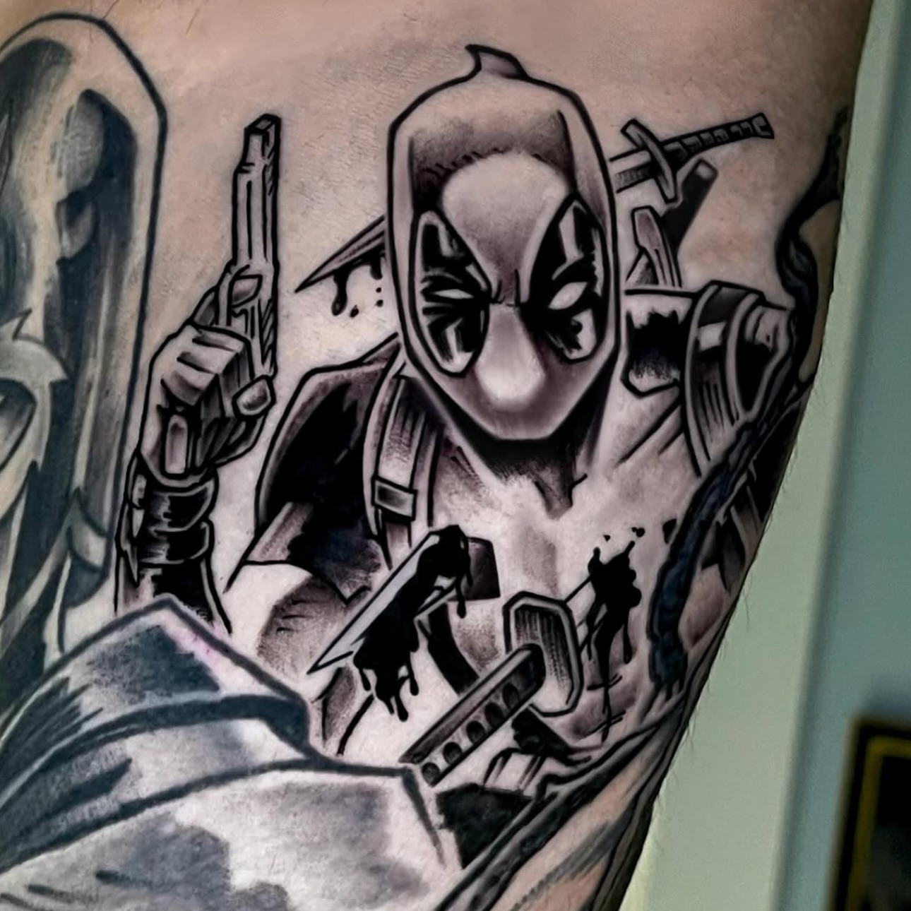 Tattoo by @notnicktattoo — black_and_grey