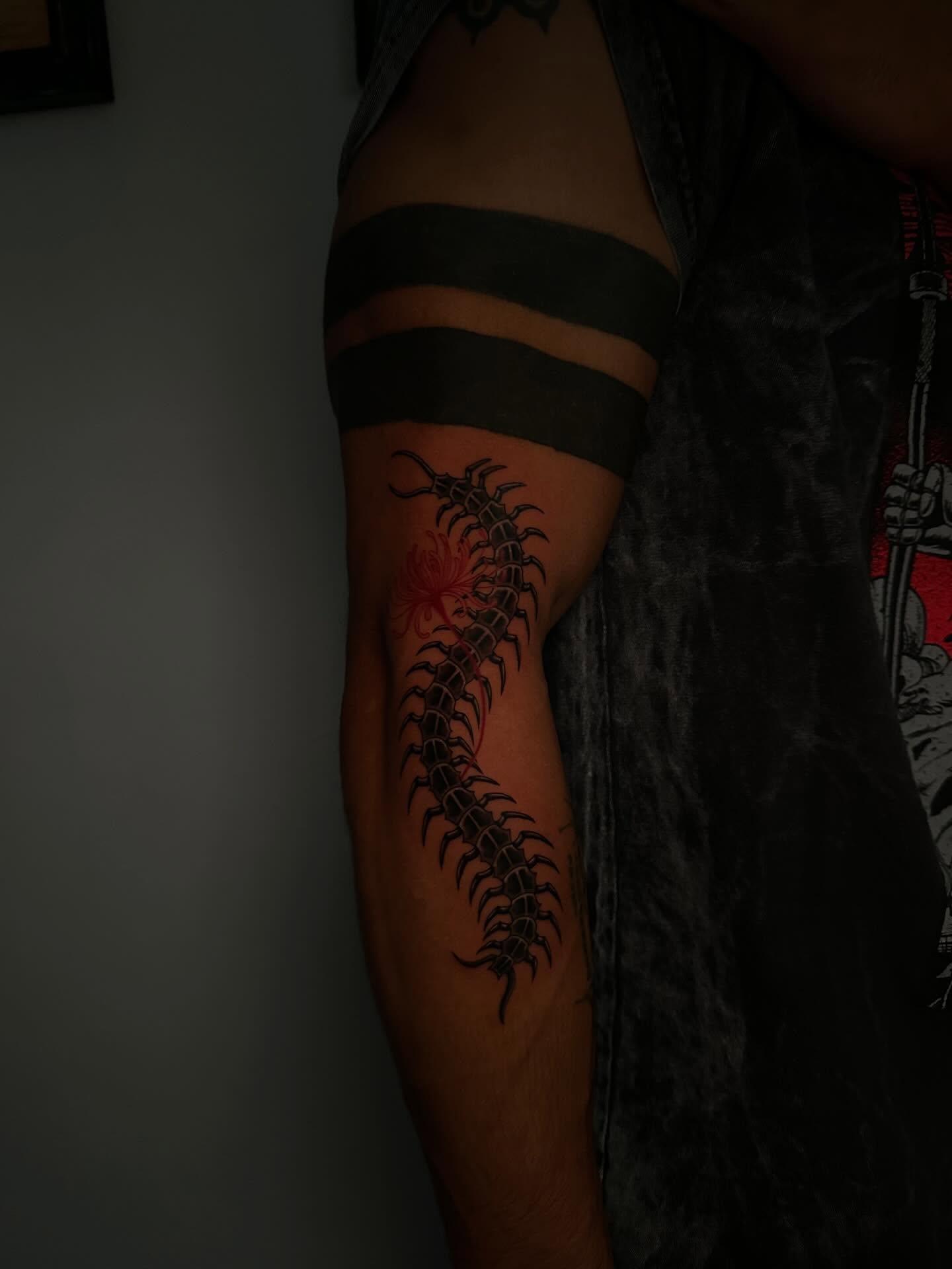 Tattoo by @elexus_tattoos — black_and_grey