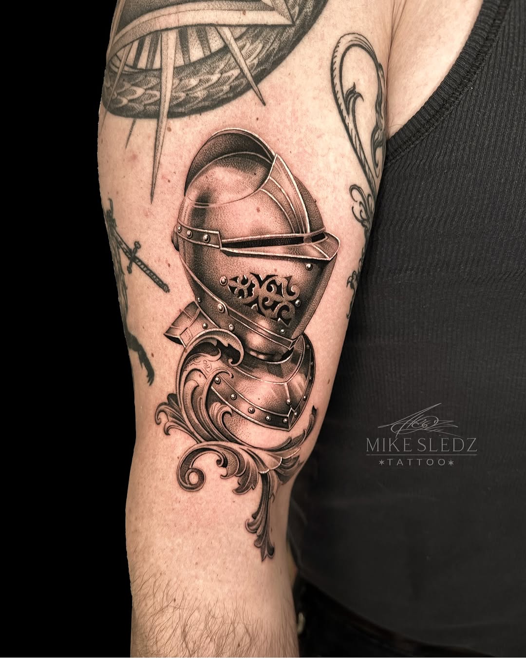 Tattoo by @mikesledz — realism, black_and_grey