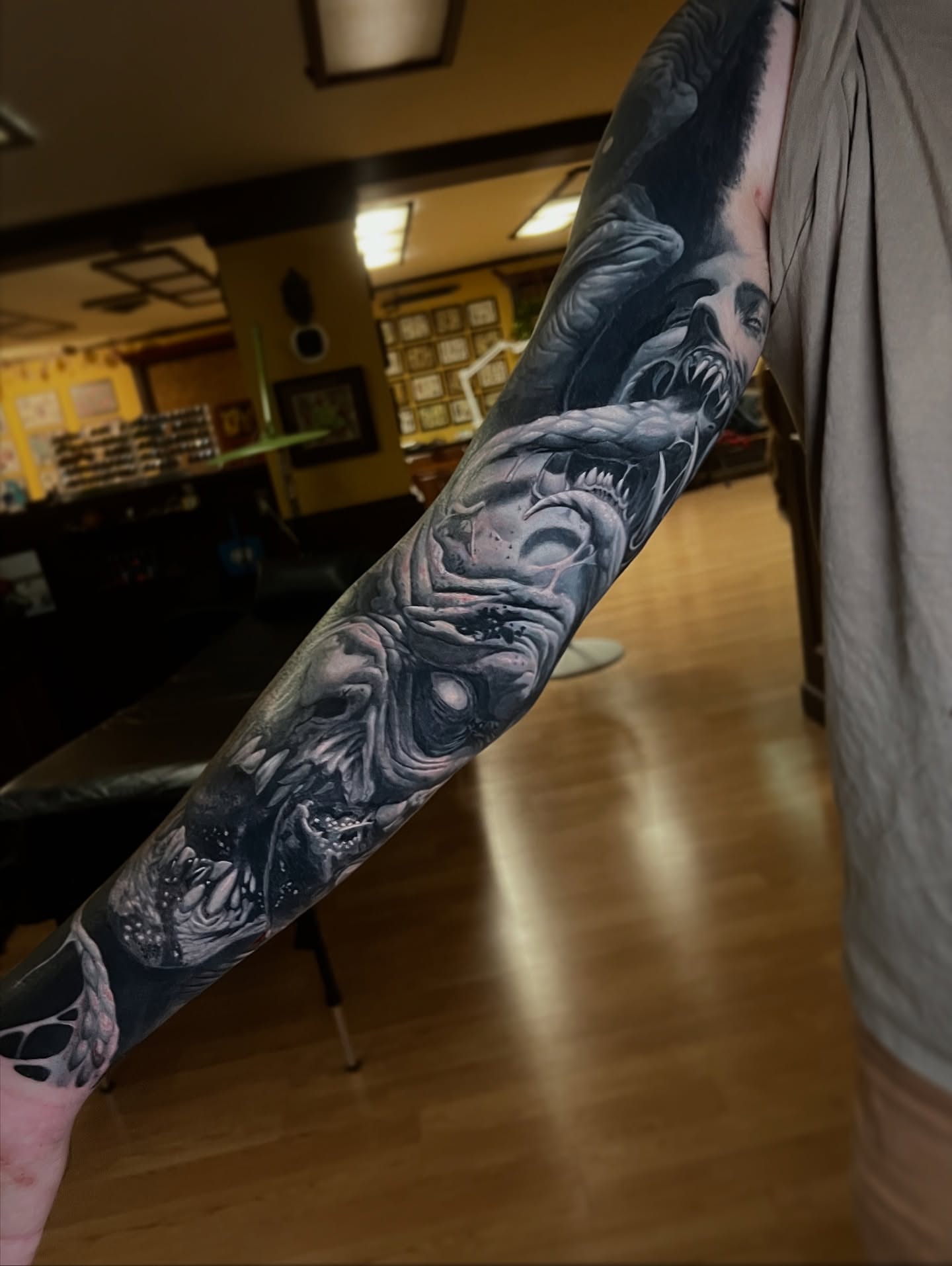 Tattoo by @aaronmckinneytattoo — dark_realism