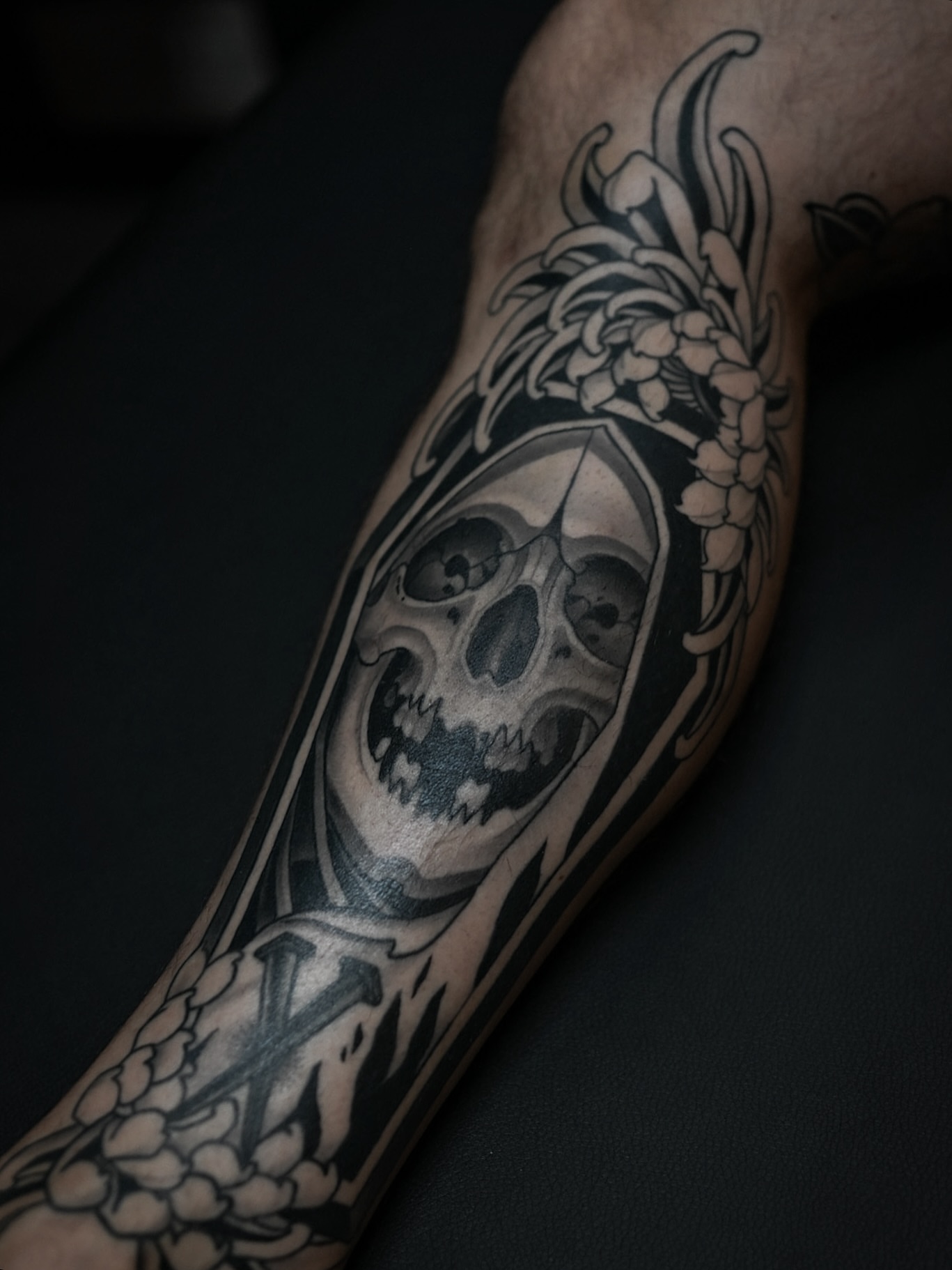 Tattoo by @ry_spence — black_and_grey, realism