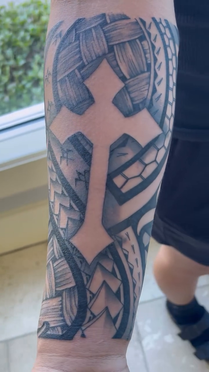Tattoo by @redneckusotattoo β tribal, black_and_grey