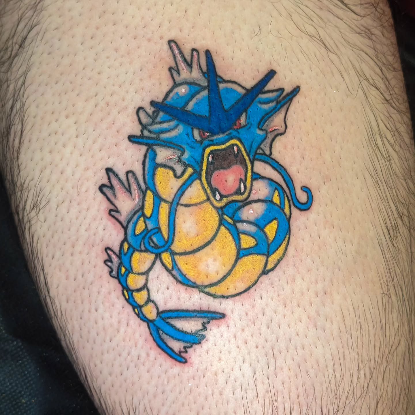 Dragon new school tattoo on the thigh by robin ✨ portland tattoo artist