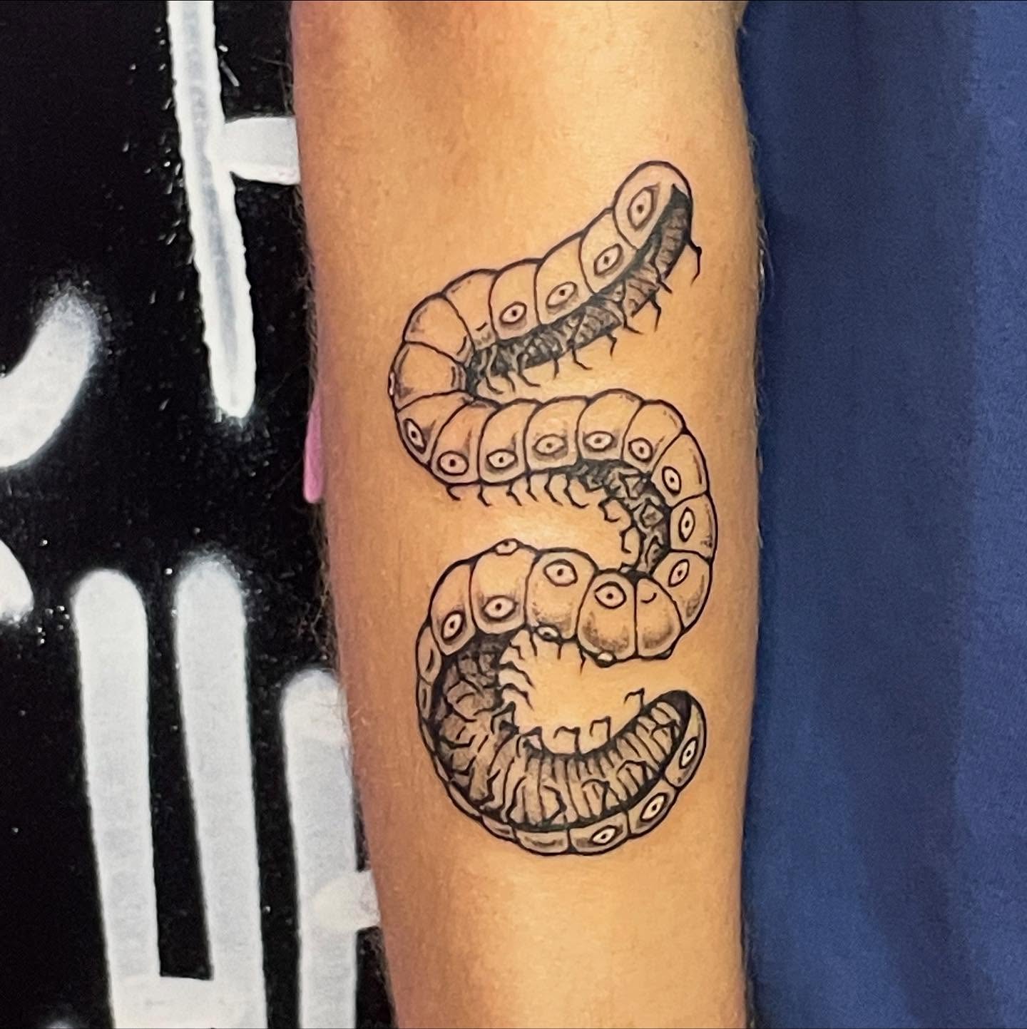 Tattoo by @forever.scabs — black_and_grey
