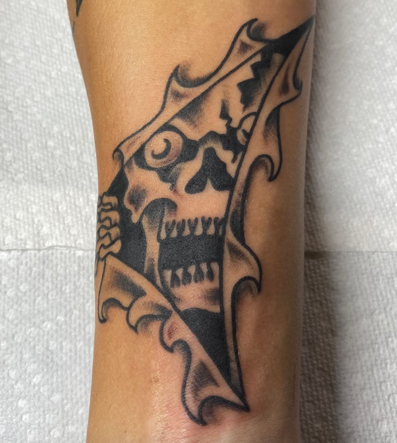 Tattoo by @trey_mann_tattooer — black_and_grey