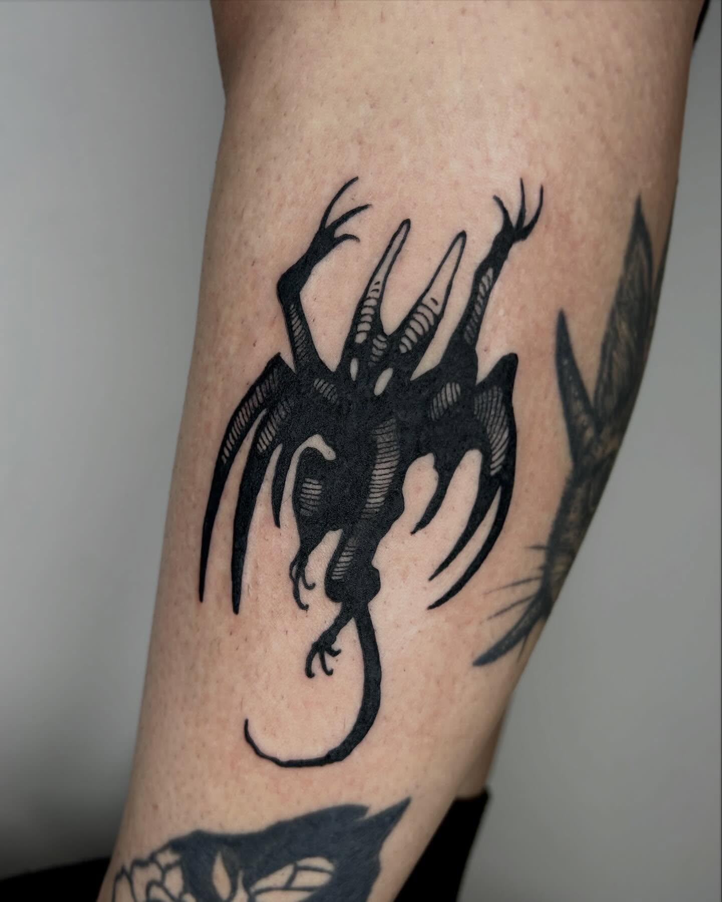 Tattoo by @da.voide_tattoo — black_and_grey
