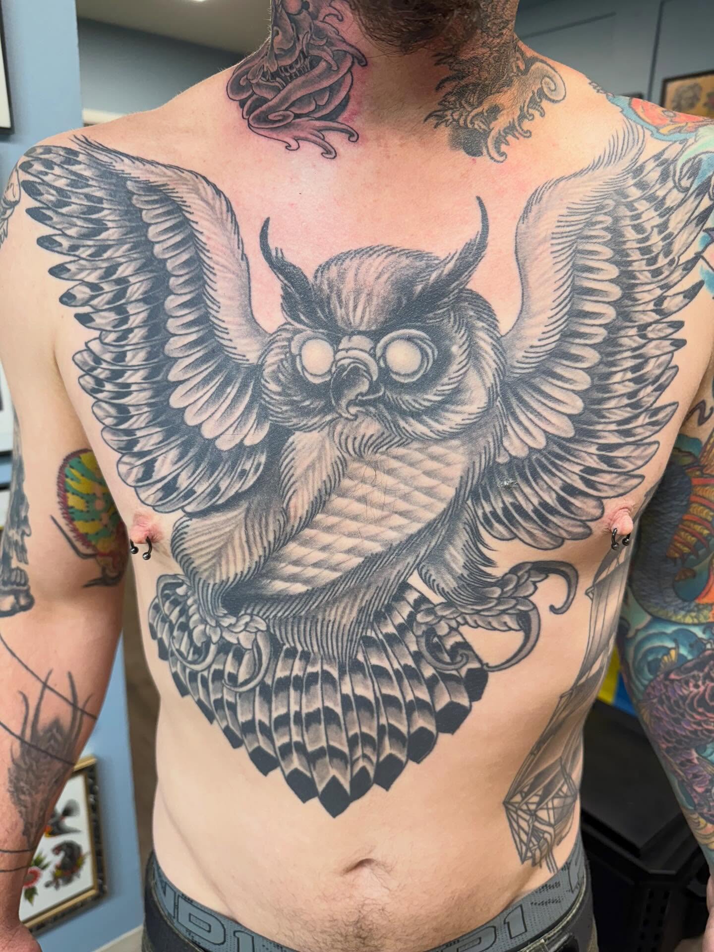 Tattoo by @mikegodfrey — black_and_grey