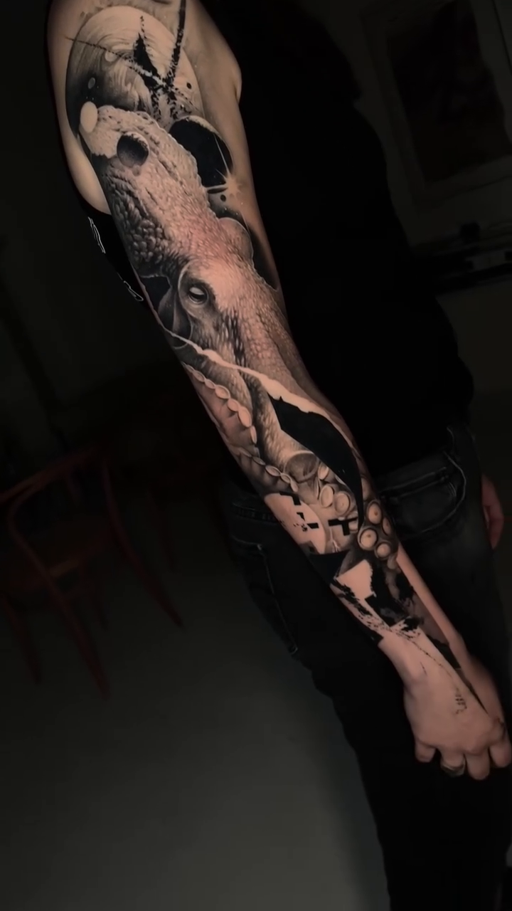 Tattoo by @profet_ink — black_and_grey, realism
