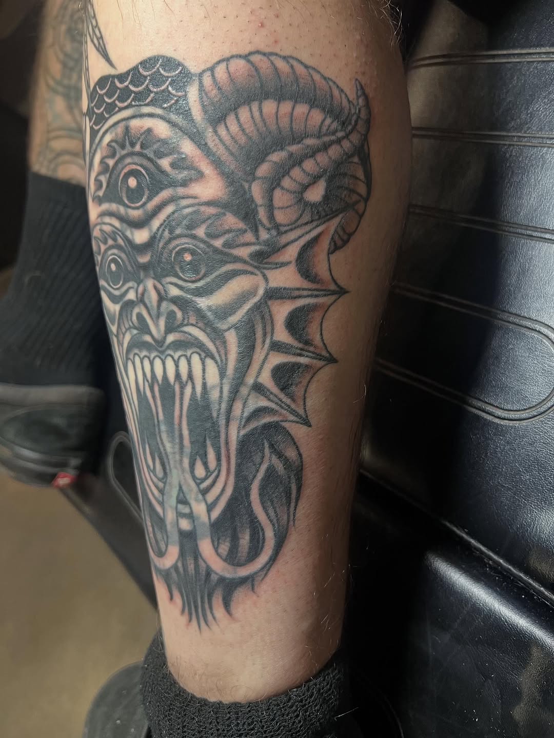Tattoo by @tattoosbysierranicolemn — black_and_grey, dark_realism