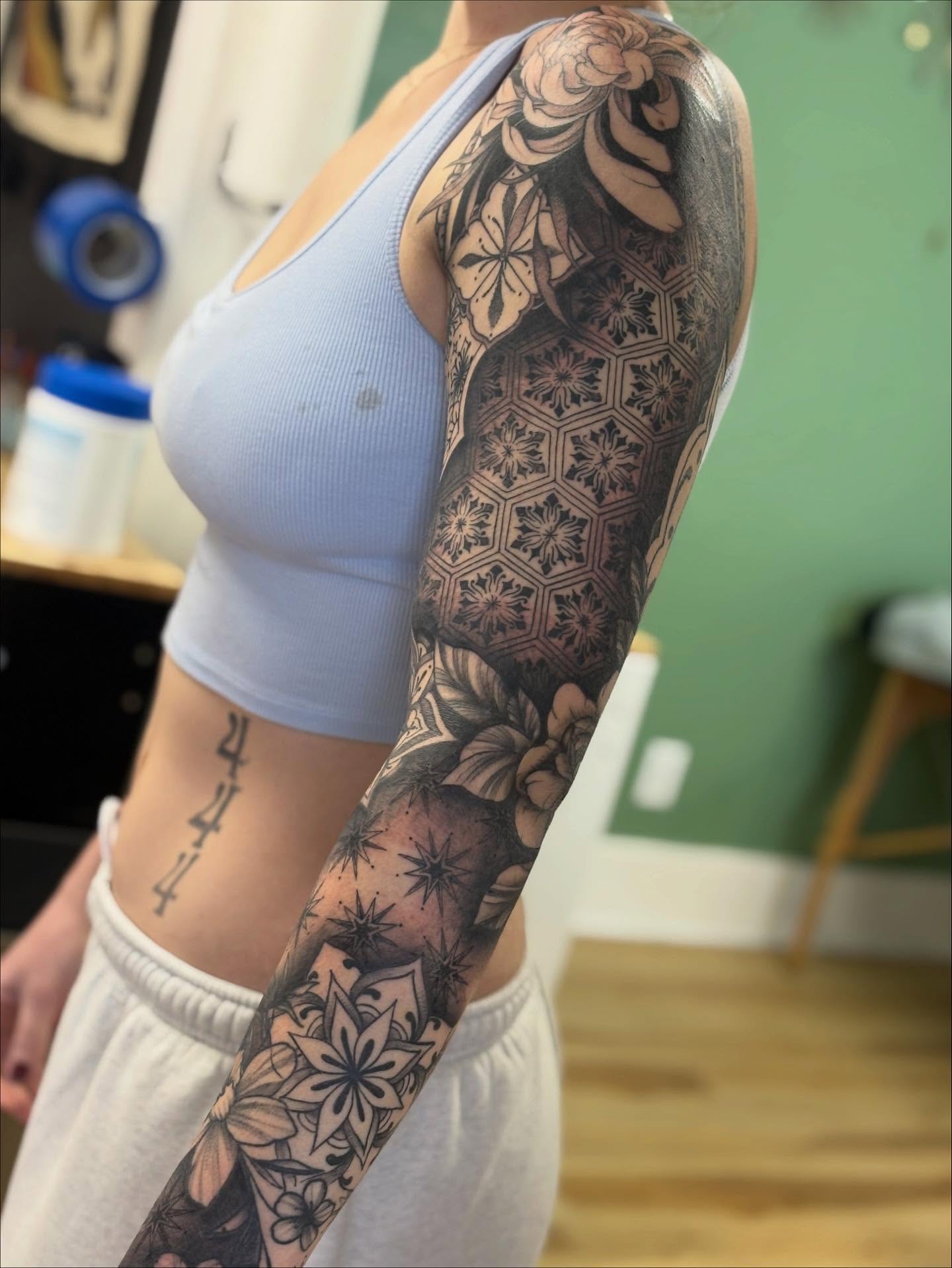 Geometric patterns geometric tattoo on the upper arm by ✤ Ornamental Tattoo Artist ✤