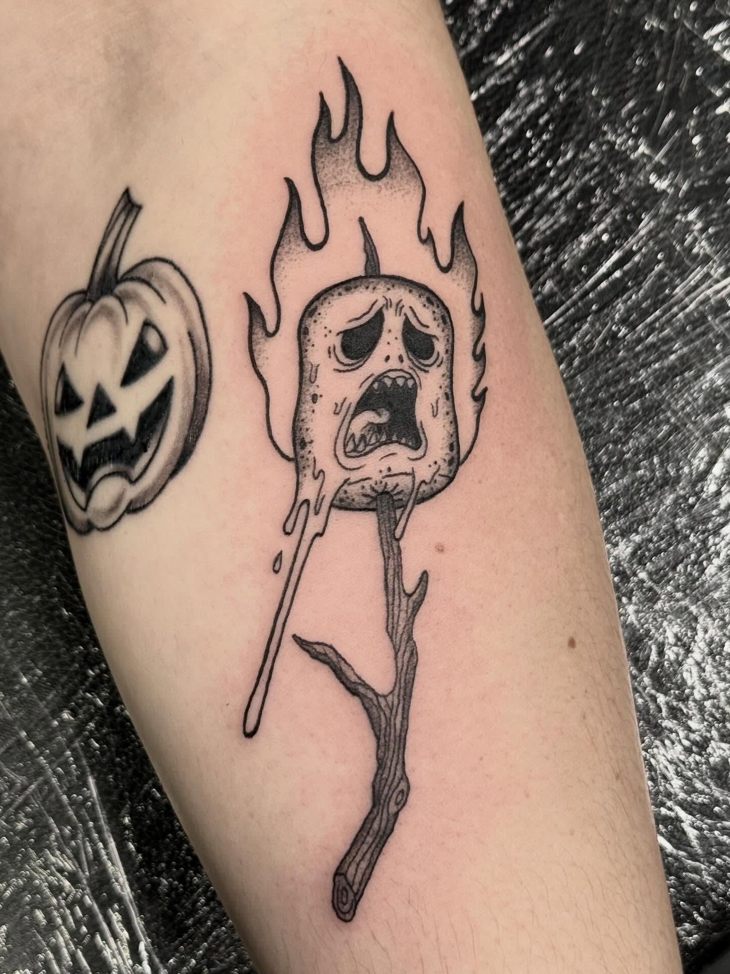 Tattoo by @hardcore.crybaby — black_and_grey, dark_realism