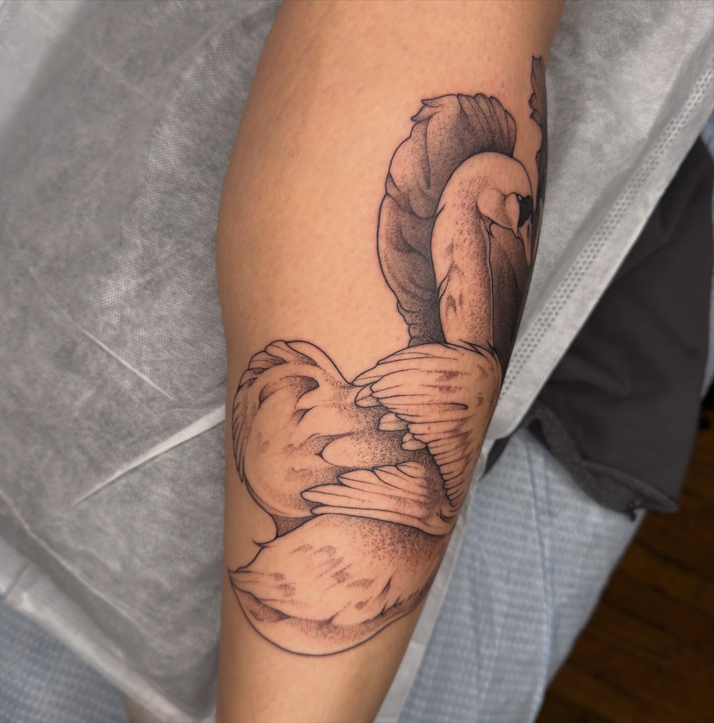 Tattoo by @juleghoul — dotwork, realism