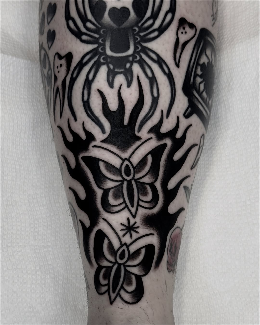 Tattoo by @reid.tattoos — american_traditional, black_and_grey