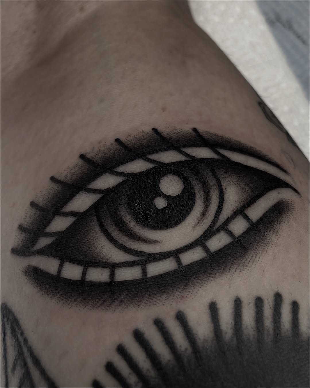 Tattoo by @reid.tattoos — black_and_grey, dotwork