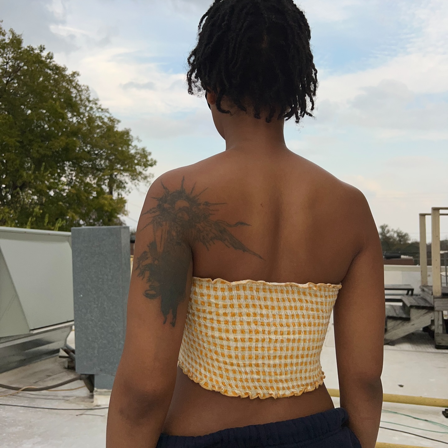 Sun and dragon American traditional tattoo on the back by syiko ☆ 。・:*˚:✧。, Austin, Texas