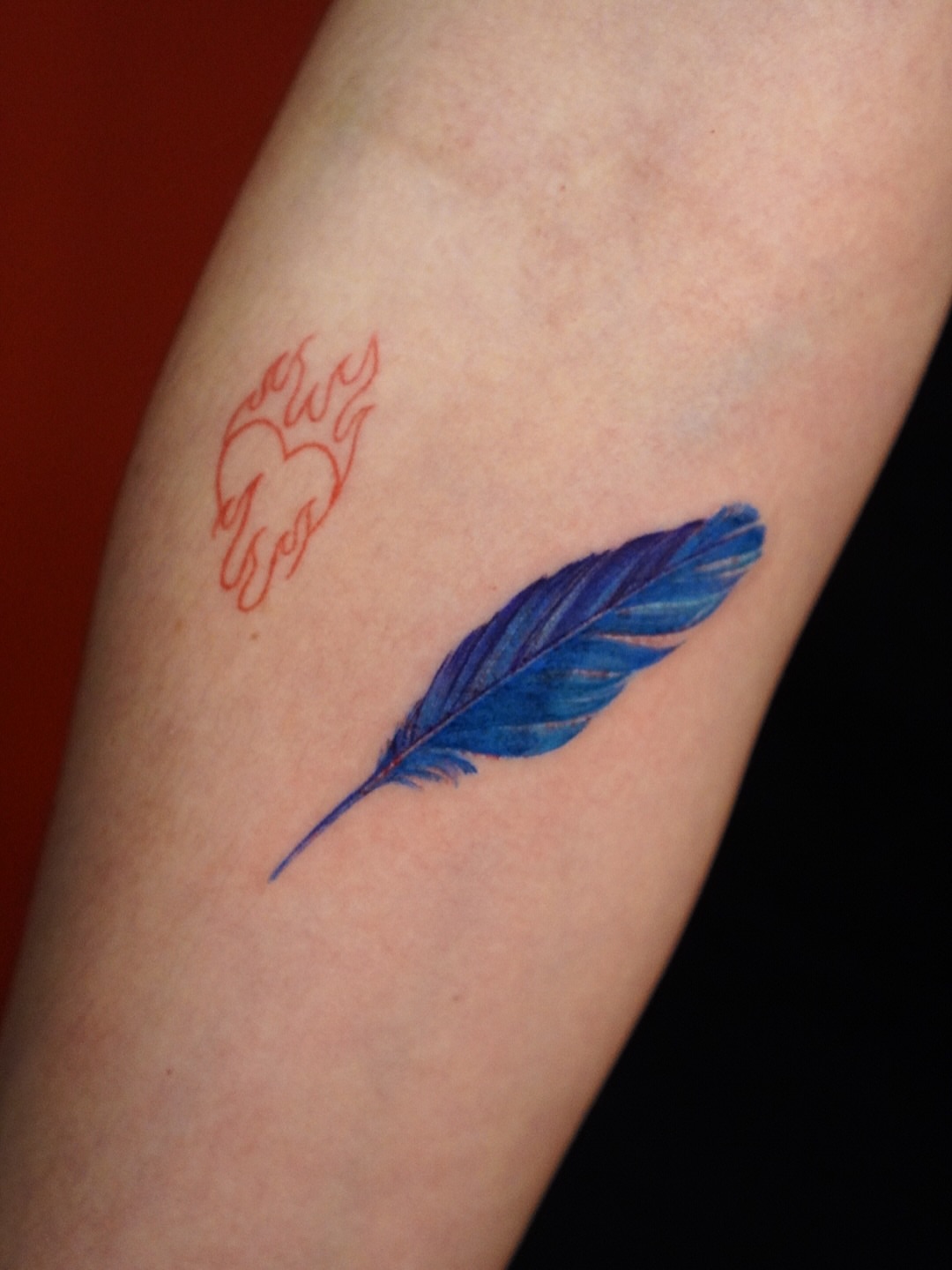 Feather realism tattoo on the forearm by 🌛 Lê Huỳnh🌜, Dallas, Texas