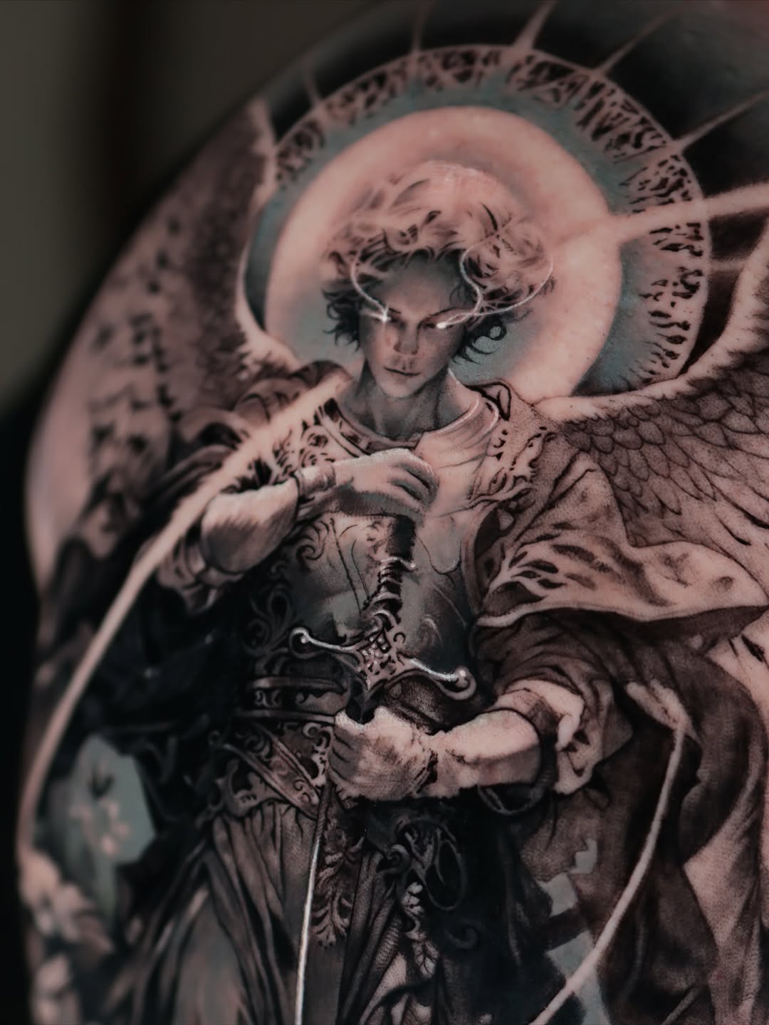 Tattoo by @tattooist_reset β realism, black_and_grey