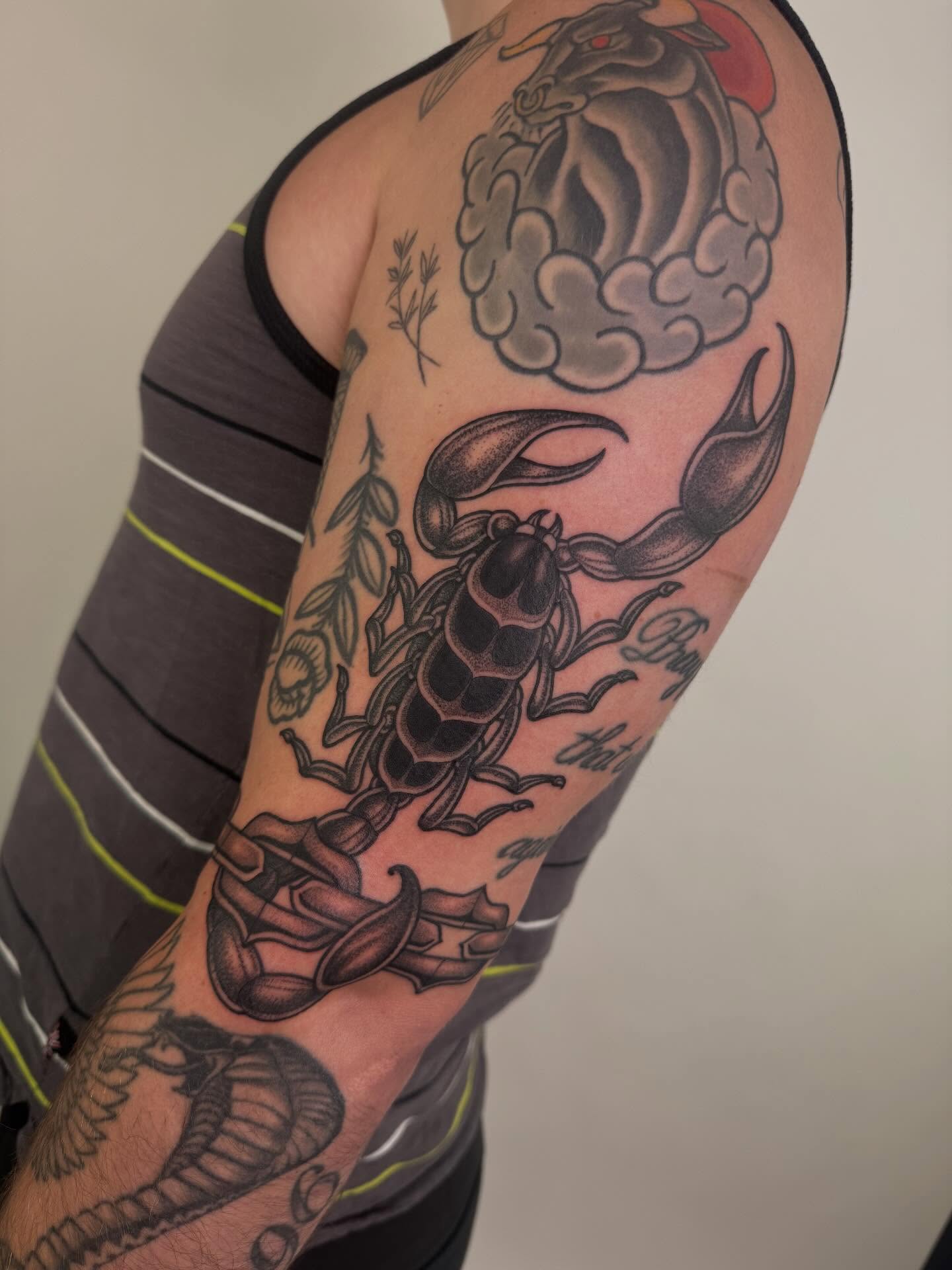 Tattoo by @tannerminocktattoos — american_traditional, black_and_grey