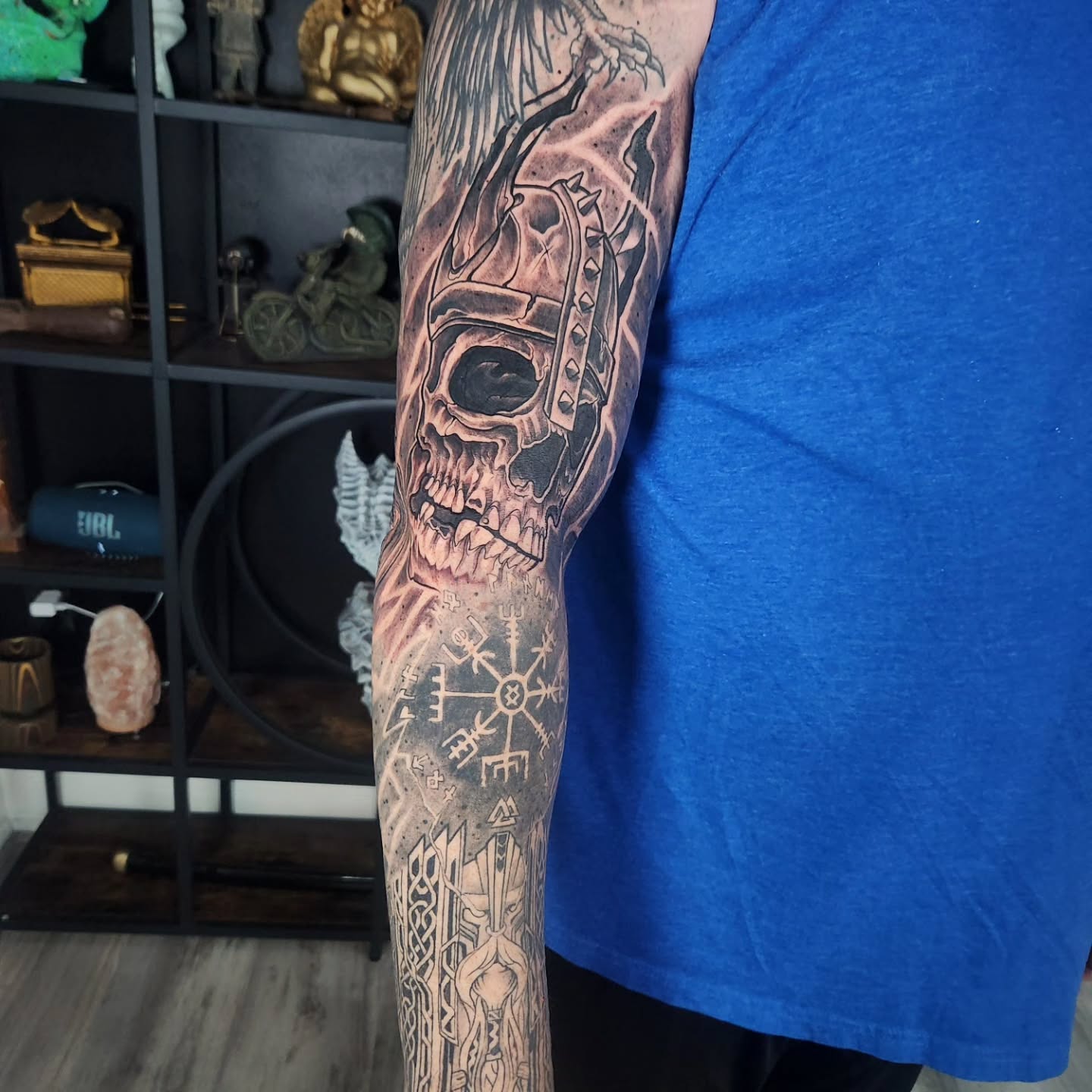 Tattoo by @geo_does_art — black_and_grey, realism