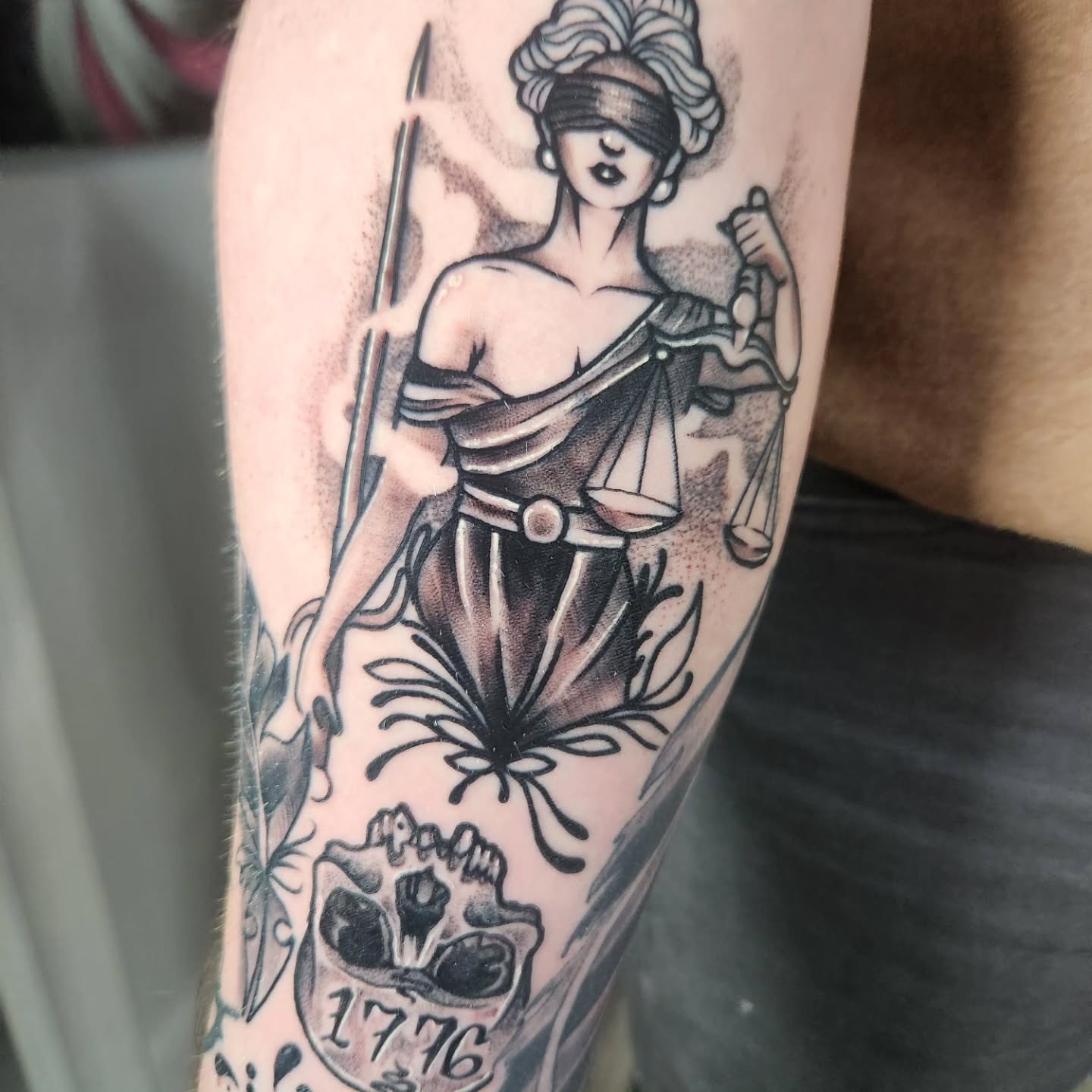 Tattoo by @geo_does_art — american_traditional, black_and_grey