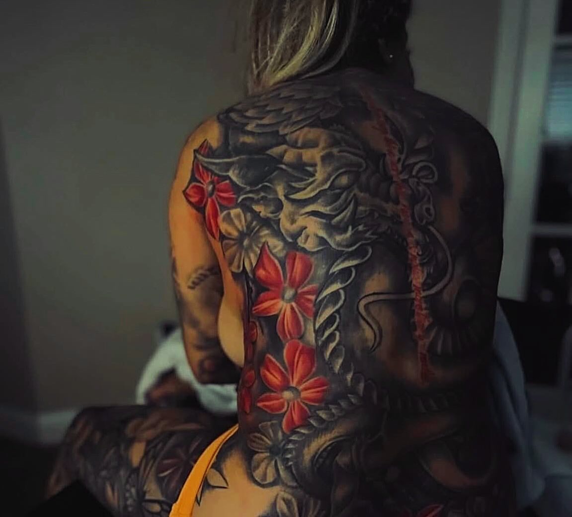 Tattoo by @392roseink — japanese_irezumi, realism