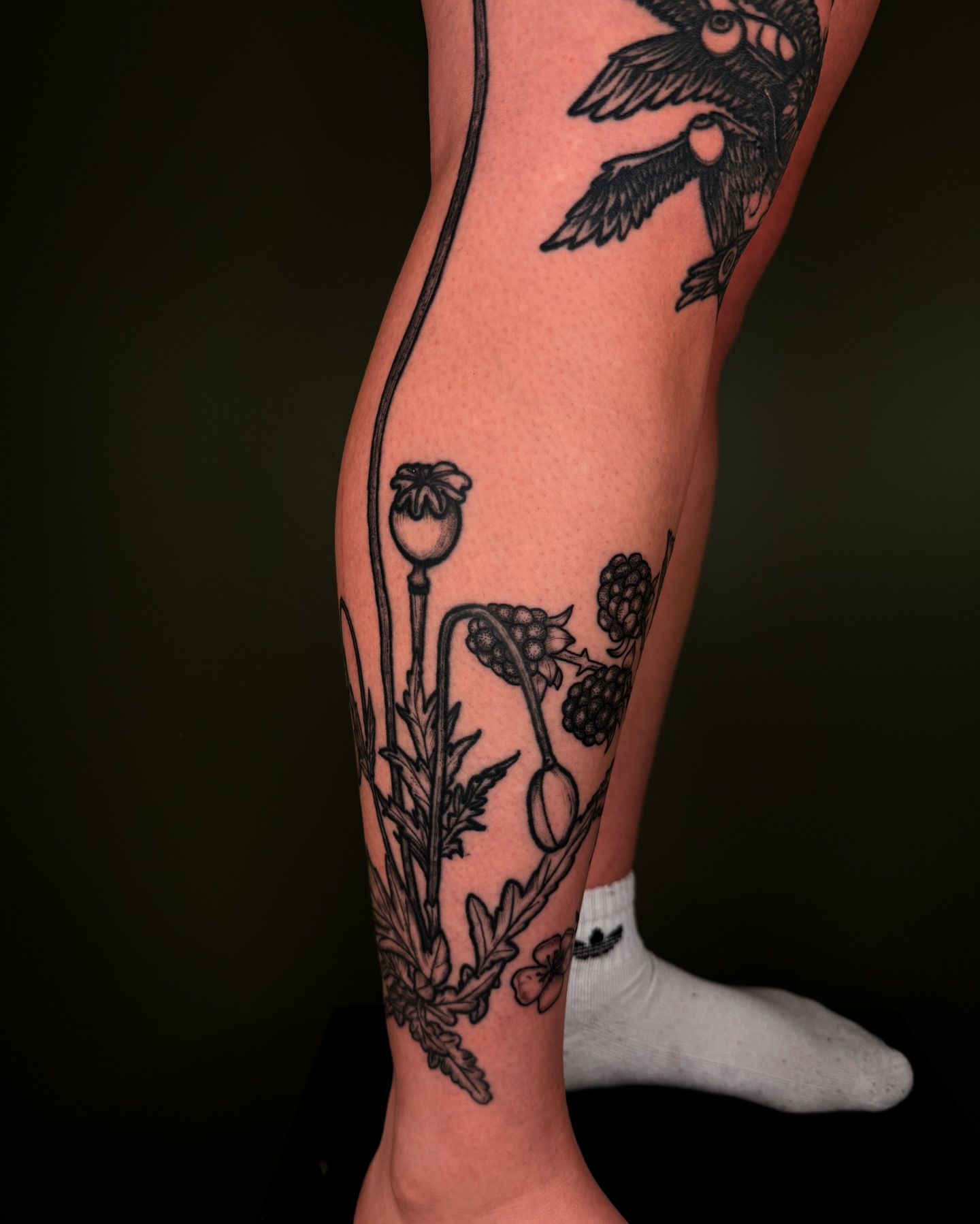 Tattoo by @faunawitchtattoo — black_and_grey