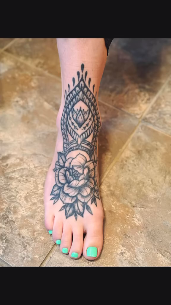 Tattoo by @beccadoodletattoos — geometric, dotwork
